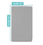 American Baby Company 15" x 33" Fitted Bassinet Sheet, 100% Natural Cotton Jersey Knit, Grey, Soft Breathable, for Boys and Girls(Pack of 1) - Image 3